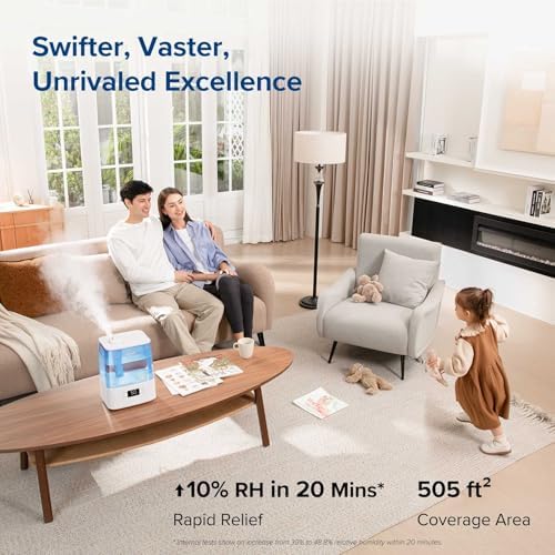 Levoit Classic300S Ultrasonic Smart Top Fill Humidifier, Large 6L Tank, 60H - Image 3