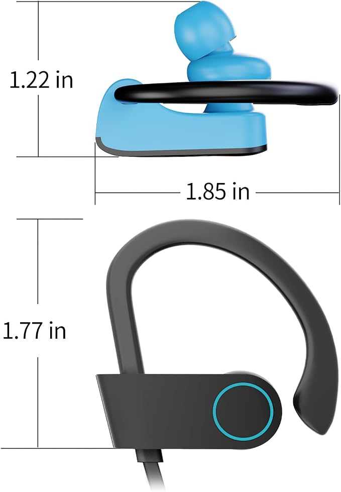 Boean Wireless Earbuds, Bluetooth Headphones 5.3, Wireless Headphones with 16Hrs Playtime IPX7 Waterproof in-Ear Earphones, Deep Bass Stereo Earbuds with Microphone for Gym Running Home Workout - Image 7