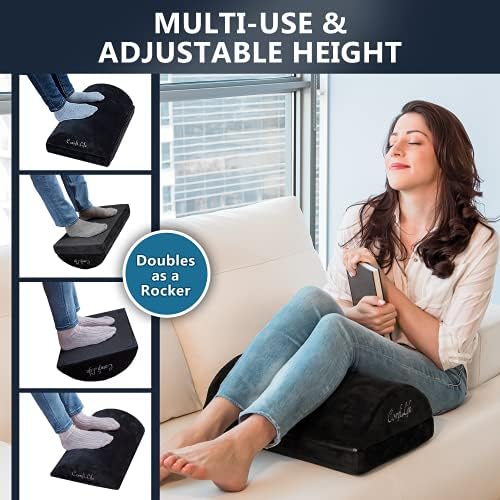 ComfiLife Lumbar Pillow + Foot Rest Bundle – Lumbar Support Pillow for Office Chair – Foot Rest for Under Desk – Improves Posture Helps Back Pain Relief - Image 6