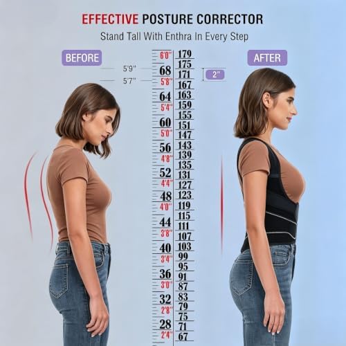 Back Posture Corrector Brace for Kyphosis and Scoliosis, L, Youth, Unisex, Black - Image 7