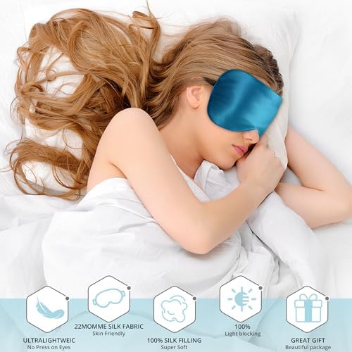 Sleep Mask, 100% 22 Momme Mulberry Silk Eye Mask with Adjustable Strap - Image 3
