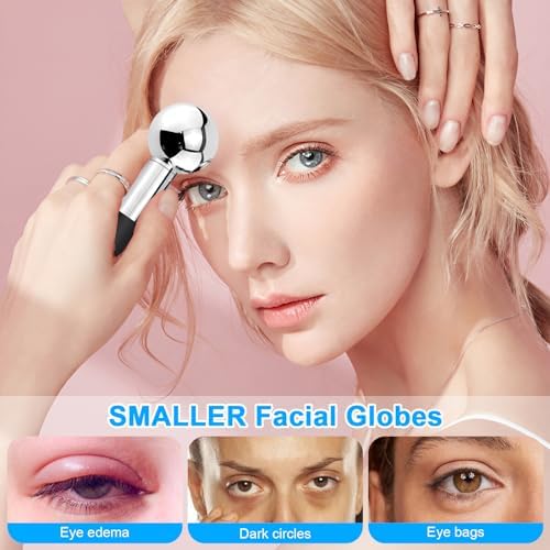 CGBE 360 Rotating Ice Globes for Face, Stainless Steel Facial Globes - Image 4