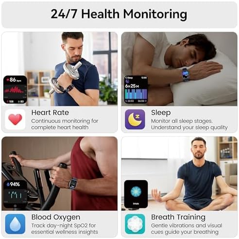 Smart Watch with Alexa Built-in, 1.83" HD Bluetooth Calling Fitness Tracker - Image 4