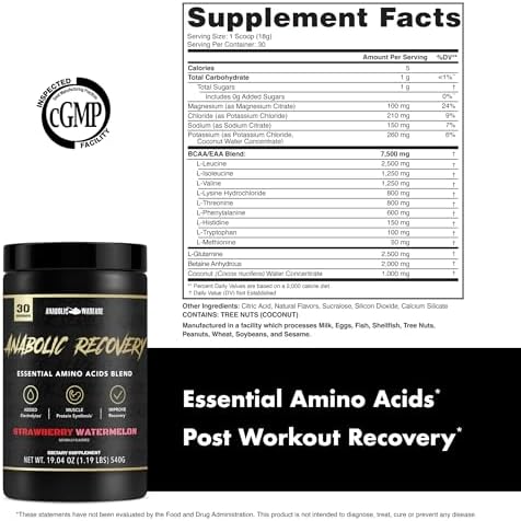 Anabolic Recovery, Essential Amino Acids, Post Workout Recovery, Premium Hydration, Build Muscle* (Strawberry Watermelon, 30 Servings) - Image 5