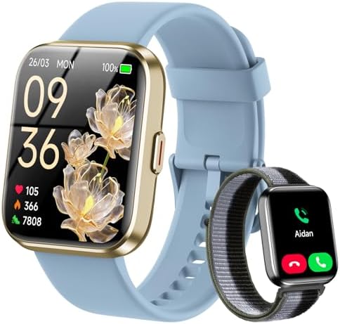 Smart Watch (Android & iPhones), 1.83" HD Alexa Built-in Smart Wacthes for Women Men With Heart Rate Monitor, Sleep/Step Tracker, 120+ Sport Modes Fitness Watch for Women, IP68 Waterproof Sport Watch by WMK