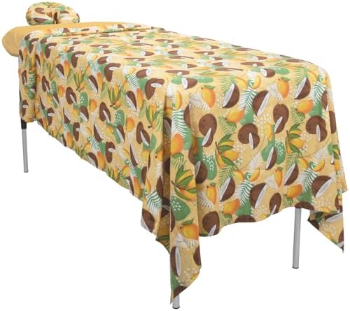 ForPro Designer Microfiber 3-Piece Massage Sheet Set, Coco Mango - Image 2