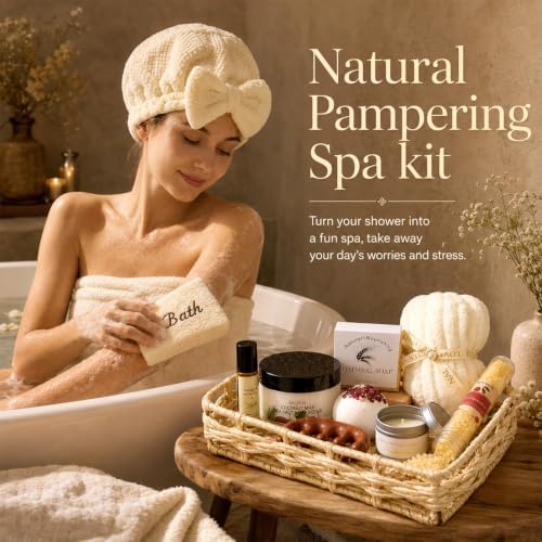 Golray Spa Gift Basket for Women, 14 Pcs Self Care Gift Set Christmas Birthday Anniversary Retirement Farewell Gift for Wife Her Sister Mom Grandma Friend Girlfriend Coworker Teacher Nurse - Image 3