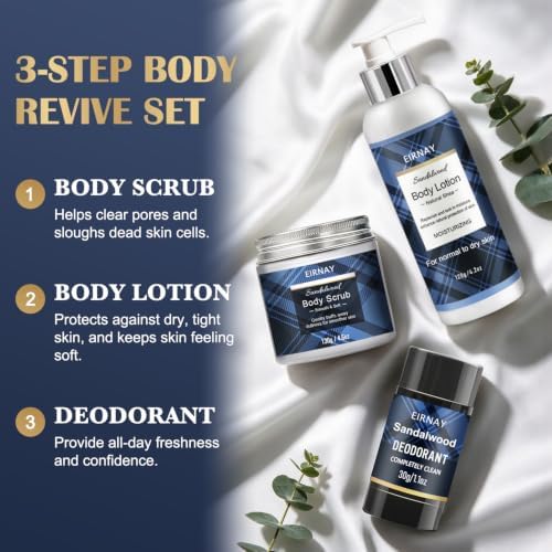 Gift for Men, Spa Gifts for Men Dad, 21Pcs Sandalwood Bath & Body Gift Set - Image 4