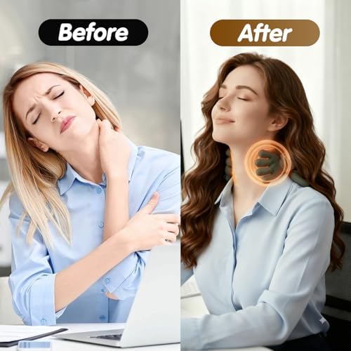 Siasoo Neck Massager With Heat-Wireless Portable Shiatsu Neck and Shoulder Deep Tissue 4D Kneading Back Massage With Fingers,Simulated Human Hand Design Muscle Relax Hand Massager For FathersDay Gifts - Image 6