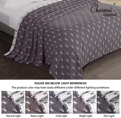 Sterling Creek Elk Muslin Cotton Blanket Three Layers Lightweight Breathable Gauzy Blanket for Adults, All Season (Twin, Gray) - Image 7