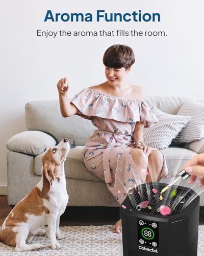 Cobectal Air Purifier for Bedroom, 3-in-1 Filter, Small Air Cleaner, Black - Image 3