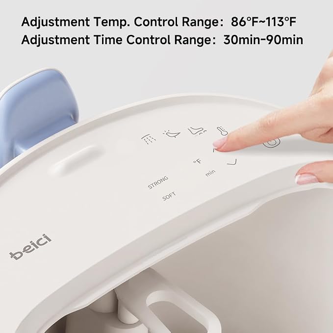 11.5-inch Foot Spa with Four Detachable Electric Massage Turntables, Featuring Circular Water Column Surfing Technology, Built-in Timer, and Intelligent Water Temperature Control - Image 5