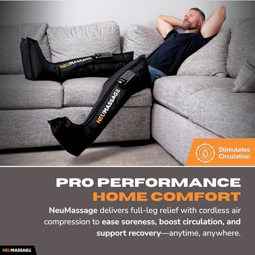 Professional Leg Compression Massager Recovery System | Cordless Rechargeable Air Recovery Boots with Sequential Compression | Fast Recovery & Improved Circulation [Large, Black] - Image 2