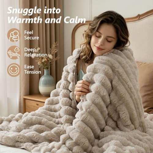 Mr. Sandman Weighted Blanket for Adults, Queen Size 60 x 80 Inches, 20 lbs - Image 3