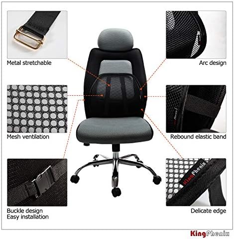 kingphenix 2-Pack Mesh Lumbar Support for Car and Office Chair Comfort - Image 5