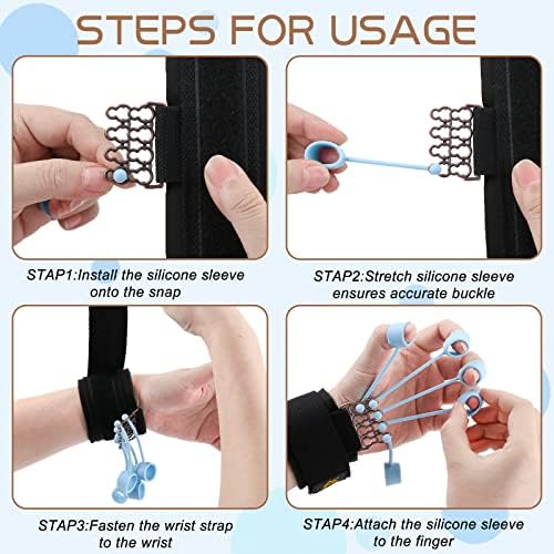 Finger Strengthener Stroke Recovery Physical Therapy Equipment Stretcher Hand Strengthener Hand Workout Extension Exerciser Hand Grip Trainer (Enhanced Kit - Black) - Image 4