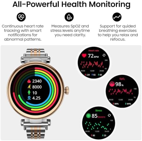 TOZO S8 AMOLED Smart Watch for Women Men, Fitness Tracker with Bluetooth Calling & Notifications, 3ATM Waterproof, Sleep & Stress Tracking, 100+ Sports Modes, 200+ Watch Faces, for Android iOS - Image 5