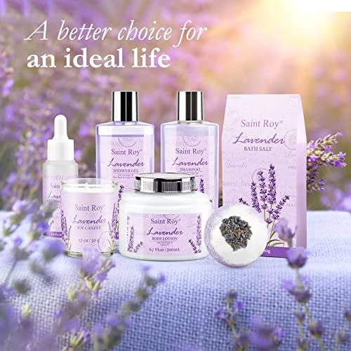 Spa Gift Basket Gifts for Women, Lavender Bath and Body Gift Basket Spa Kit - Image 6