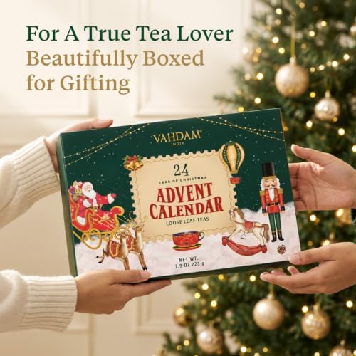 VAHDAM Advent Calendar 2026 | 24 Unique Loose Leaf Teas in Premium Caddies - Image 4