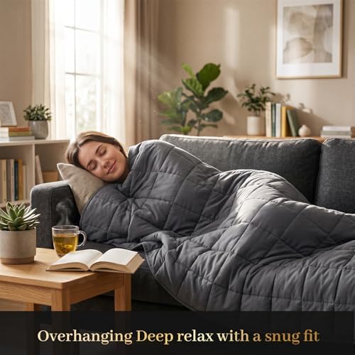 Machine Washable Weighted Blanket for Adults - Heavy Blankets for All-Season Sleeping, Cooling Soft & Breathable with Premium Glass Beads (48” x 72”｜15lbs) - Image 3