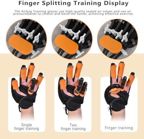 Rehabilitation Robot Gloves for Stroke Recovery Hemiplegia Finger Hand Function Rehabilitation Therapy Arthriti Glove (Right Hand XL) - Image 3