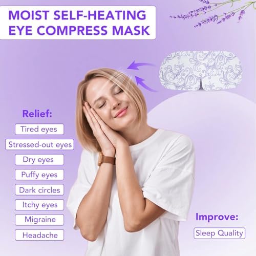 XPCARE 12 Pack Steam Eye Mask Disposable for Dry Eyes Cornea Care-Lavender - Image 2