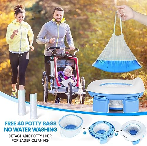 Orzbow Portable Potty Training Chair for Toddler, Travel Emergency Toilet - Image 4