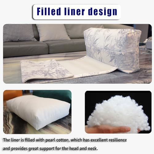 Non-Slip Head Pillow for Recliners - Neck Support Cushion with Velvet Cover for Pain Relief at Home, Office and Travel (Leaves) - Image 5