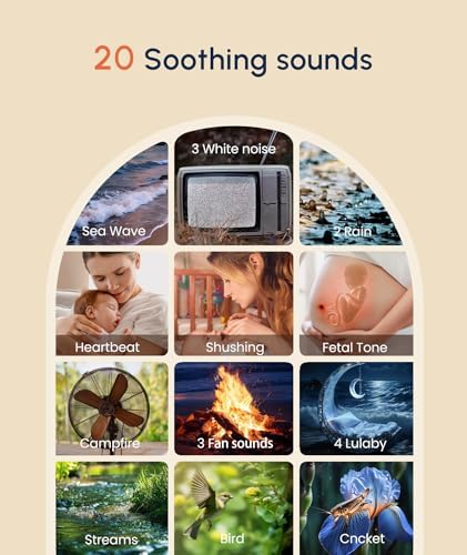Mini Portable Sounds Machine with 20 Sounds White Noise,Sleeping Sounds Machine 15/30/60min Timer for Travel,Lunch Break,Baby Lullaby, Home, Office, Loud Noise Canceling Machine-2026 Updated Version - Image 3