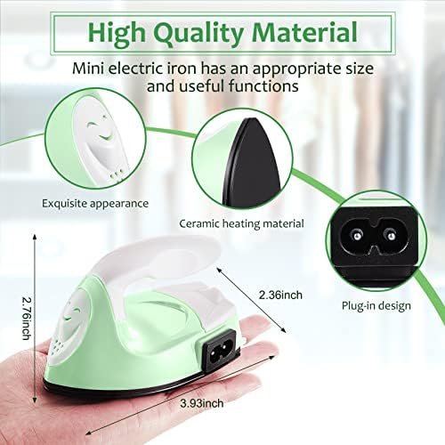 Honoson Mini Craft Iron with Charging Base Tiny,Light Green - Image 2