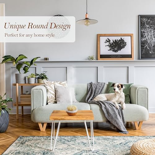 Aromatherapy Essential Oil Diffuser, 300ml Air Diffuser Humidifier with 7 LED Colors, Timer & Auto-Off for Home Bedroom Office (Beige) - Image 4