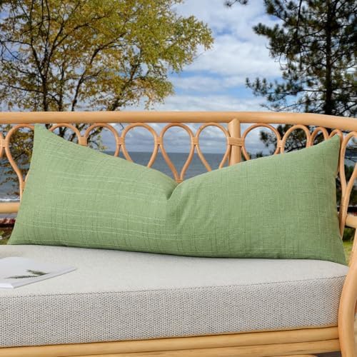 Kevin Textile Outdoor Waterproof 14”x36” Pillow Cover 1 Pack, Sage Green by KevinTextile