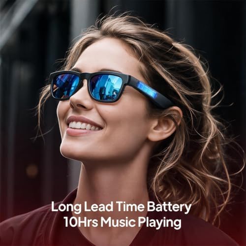 OhO Open Ear Smart Glasses, UV400 Z87.1 Lightweight Bluetooth Sunglasses - Image 3