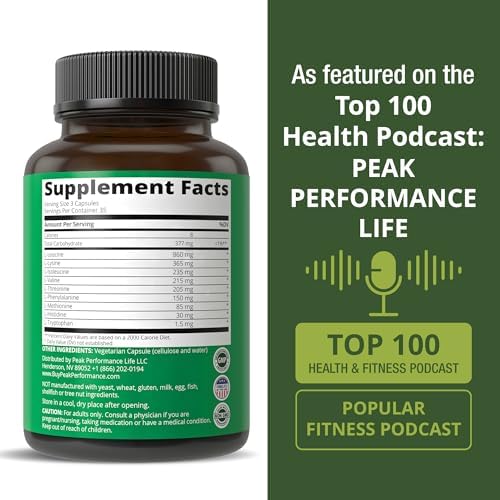 All 9 Essential Amino Acids Supplement. Capsules with 3X More Leucine - Image 6