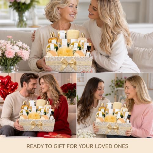 Spa Gift Baskets for Women, Luxetique Spa Kit for Women, 12pcs Vanilla Bath and Body Sets, Birthday Gifts, Self Care Gifts for Mom, Wife, Girlfriends - Image 3