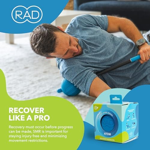 RAD Atom – Extra Firm Yoga Deep Tissue Massage Ball – Myofascial Release Ball for Back Pain, Shoulders, Glutes, Hamstrings, Traps & Pecs – Trigger Point & Mobility Therapy - Image 6