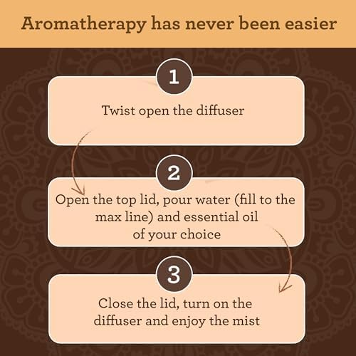 GuruNanda Calm Aura Essential Oil Diffuser, Sleek Modern Corded Electric Aromatherapy Diffuser with Turbo & Mist Modes, Auto Shut-Off Safety, Covers 250 Sq Ft, White, 100 ml - Image 5