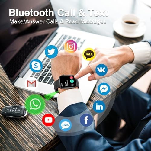 Smart Watches for Men Women, Make/Answer Calls, 2.01" HD Screen with 260+ Watch Faces, Heart Rate/SpO2/Sleep Monitor, 123 Sports Modes, Long Battery Life Fitness Watch Compatible with iPhone Android - Image 2