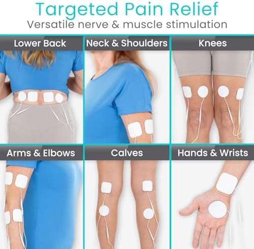 Vive Stim Machine for Muscle Recovery - 24 Mode Tens Unit Stimulator for Pain Relief Therapy - 24 EMS & 12 Fitness Models with Electrodes for Period Cramps, Physical Therapy - Stimulation Device - Image 3