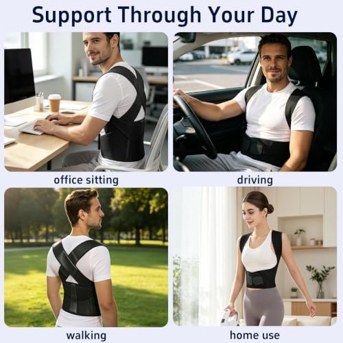 Posture Corrector for Women Men Back Shoulder Support Back Brace - Image 5