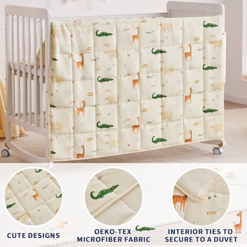 anfie Weighted Blanket (36"x48" 3lbs) Weighted Blanket Cooling Blanket,Throw Size Breathable Blanket with Premium Glass Bead(Beige Animal) - Image 5