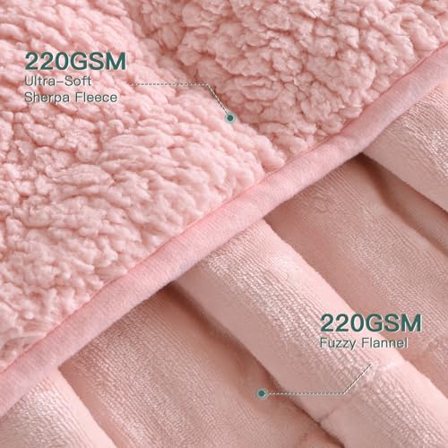 Lofus 15 lbs Weighted Blanket for Adults Twin Size 48" x 72", Pink - Image 2