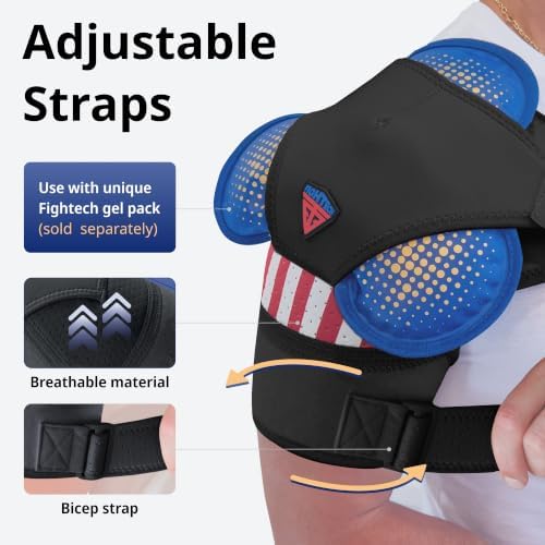 FIGHTECH Shoulder Brace for Men and Women | Compression Support for Torn Rotator Cuff and Other Shoulder Injuries | Left or Right Arm (USA, Large/X-Large) - Image 2