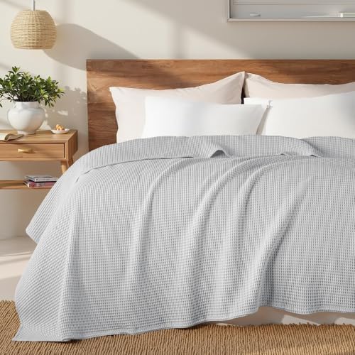 Exclusivo Mezcla 100% Cotton Breathable Waffle Blanket King Size, 90"x104" - Image 4