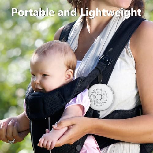 Sleepbox Portable White Noise Machine 30 Soothing Sounds Rechargeable Battery Small for Travel 32 Volume Control Noise Canceling Sleep Machine Sound Therapy for Baby Kids Adults (White) - Image 4