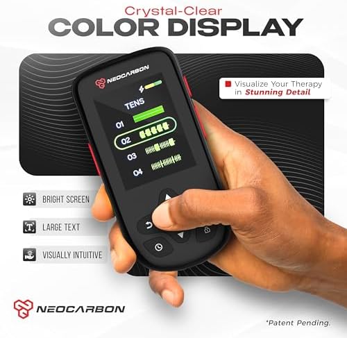 NEOCARBON TENS Unit Muscle Stimulator Ultra for Pain Relief, Black - Image 2