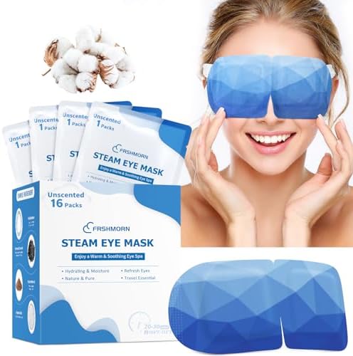 16Packs Steam Eye Mask Heated Eye Masks For Dry Eyes, Unscented by FRSHMORN