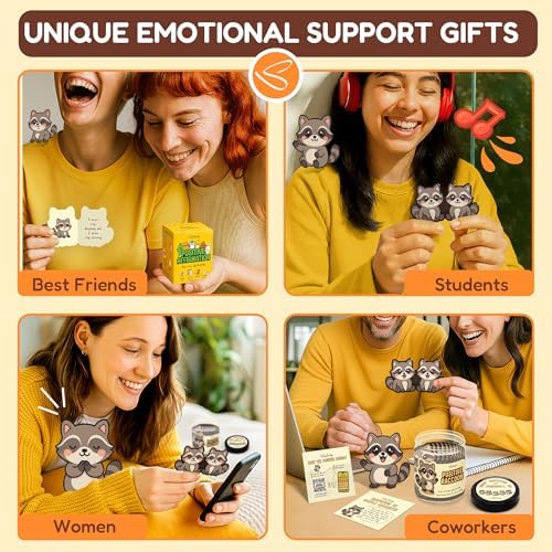 STOFINITY Positive Raccoon Jar, 60 Cards, Raccoon Gifts for Women - Image 6