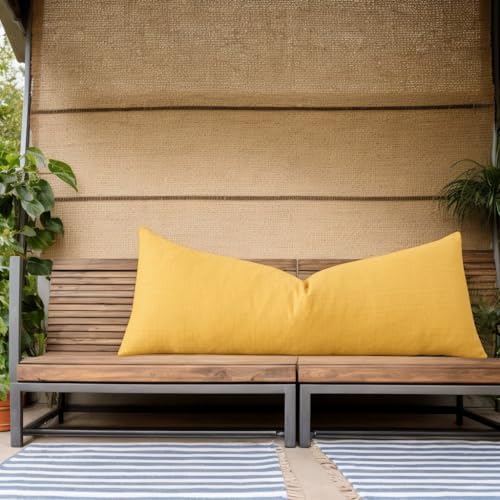 Kevin Textile Outdoor Waterproof 14”x36” Pillow Cover 1 Pack, Yellow - Image 5