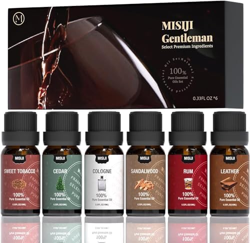 Essential Oils Set-Essential Oils for Diffuser for Home, Diffuser Oils Scents for Aromatherapy,Laundry,Candle&Soap Making,Humidifiers 6 X 10ML by MISIJIEssentialOilsOverall